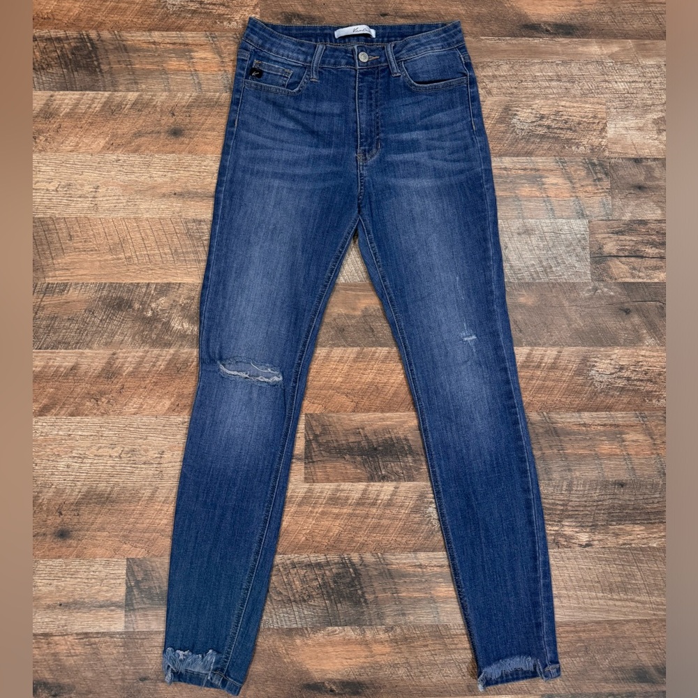 Kan Can Skinny Ripped Knee Jeans